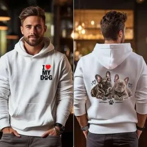 Sudadera personalizada con logo al frente y estampado en la espalda